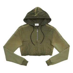 Cotton Citizen Brooklyn Half Zip Crop Hoodie